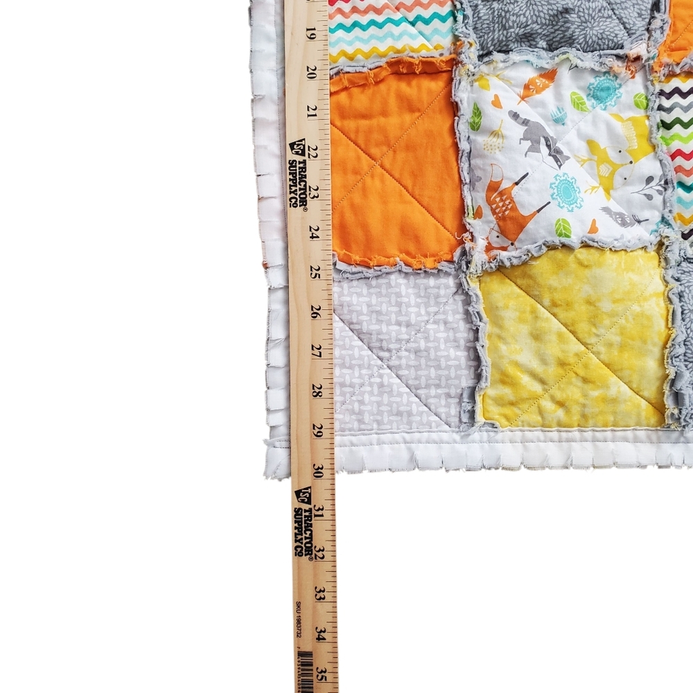 New Homemade Colorful Baby Boy Rag Quilt - Picture 5 of 10